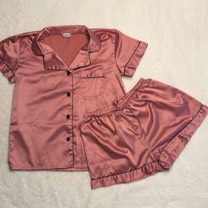 Satin Pink Pajama Set – Soft & Elegant